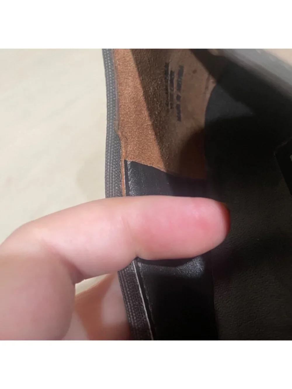 paul green cross front nubuck leather ballerina ballet flats